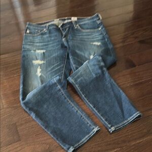 AG Distressed Cigarette Jean